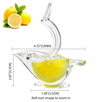 Соковыжималка для лимона, ручная соковыжималка с милой птицей, соковыжималка для фруктов, в форме птицы, прозрачная простая соковыжималка для фруктов, соковыжималка для цитрусовых, апельсина, лимона 1pcs прозрачный