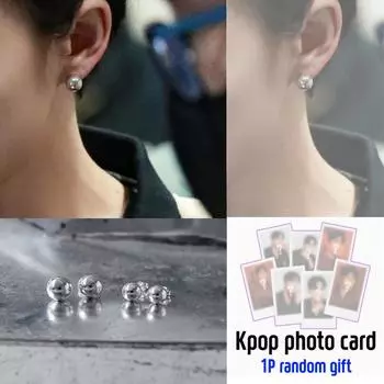 [СОКРОВИЩЕ стиль Асахи] Серебряные серьги Wink Ball Brass_8mm