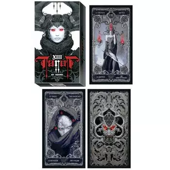 Сокровища Лили [A0946] - Таро Создателя XIII серо-красный (от Некро) - 11. 5x6x3см