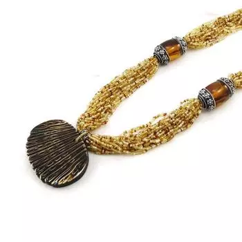 Сокровища Лили [B8154] - Коричневое ожерелье «Наяна»