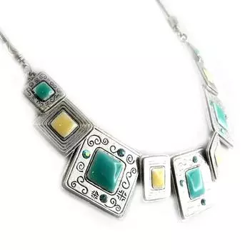 Сокровища Лили [E6694] - дизайнерское колье Anamaya с бирюзой