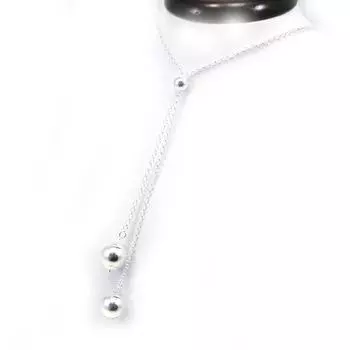 Сокровища Лили [G2540] - Серебряное ожерелье «Хореография»