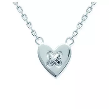 Сокровища Лили [I9807] - Серебряное ожерелье Love (с родиевым покрытием) - 10x10 мм