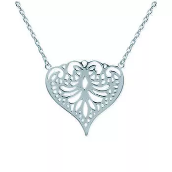 Сокровища Лили [J0076] - Серебряное ожерелье Love - 25x25 mm