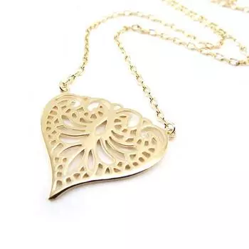 Сокровища Лили [J0862] - Позолоченное ожерелье Любовь