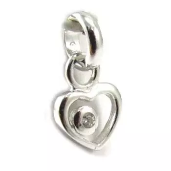 Сокровища Лили [K3426] - Белая серебряная подвеска Любовь
