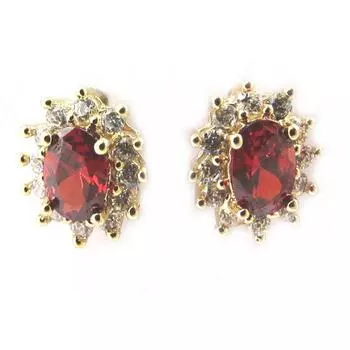 Сокровища Лили [M6735] - Красно-белые серьги Victorina