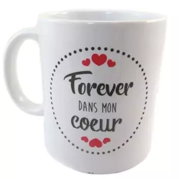 Сокровища Лили [P8499] - Керамическая кружка «Сообщения» (навсегда в моем сердце) красный