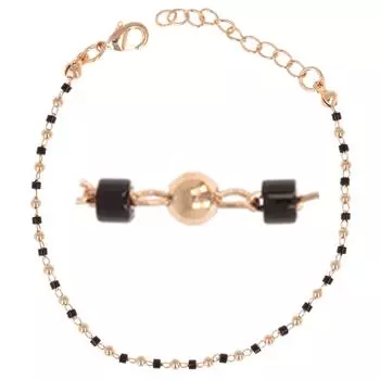 Сокровища Лили [Q8920] - Позолоченный браслет Boho Красное золото (мрамор) - 17. 5 см- 2 мм