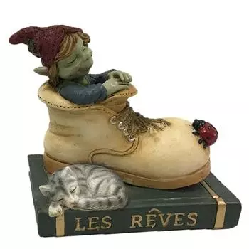 Сокровища Лили [R2697] — Статуэтка обуви «Пикси Мечтательница» — 10. 5x9. 5х7. 5 см