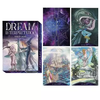 Сокровища Лили [R2818] - Фиолетовая карточная игра, вдохновленная «Толкованием снов» (оракулы) - 13. 5x10x3см