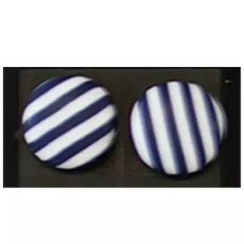 Сокровища Лили [R6401] - Серьги Artisan Colombine & Harlequin белого цвета - 9 мм (моряк)