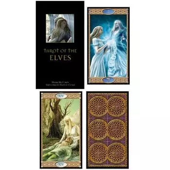 Сокровища лилии [A0962] - Таро Создателя Таро Эльфов черный - 12x7x3 см