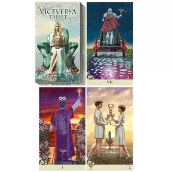 Сокровища лилии [A1292] - Таро Создателя «Наоборот», зеленый - 12x7x3 см