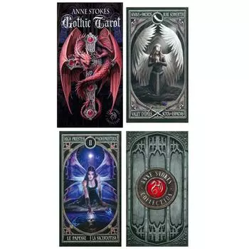 Сокровища лилии [A1344] - Создатель Таро «Готическое Таро Энн Стоукс» черный красный - 11. 5x6x3см