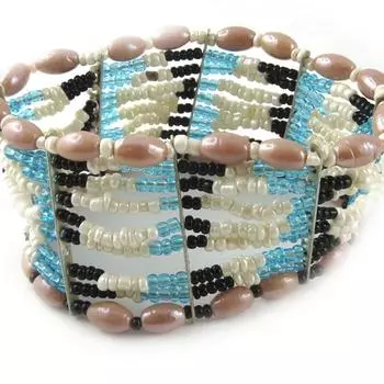 Сокровища лилии [B8179] - Браслет «Кунджу» Синий Белый Розовый