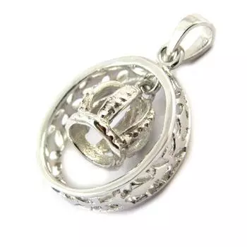 Сокровища лилии [C3648] - Серебряный кулон Король