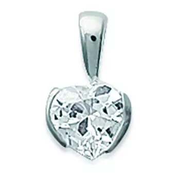 Сокровища Лилии [D7415] - Серебристо-белая подвеска Precious Love - 6x7 мм