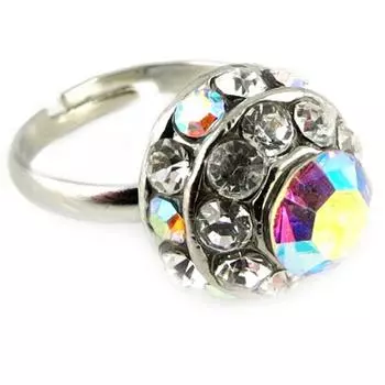 Сокровища лилии [D9786] - белое кольцо Dome Castafiore