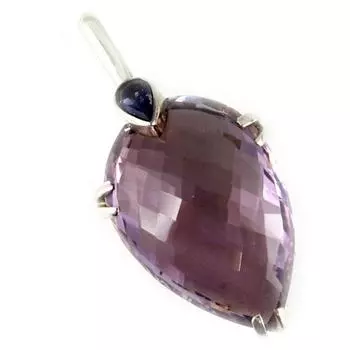 Сокровища лилии [E0179] - Серебряный кулон с аметистом «Минералия»