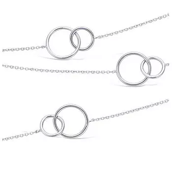 Сокровища лилии [J3550] - Серебро длинное колье Хореография , серебро (с родиевым покрытием) - 80 см - 20x13 мм