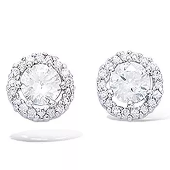 Сокровища Лилии [J5325] - Серебряные серьги Sissi , серебристо-белые (с родиевым покрытием) - 8 мм