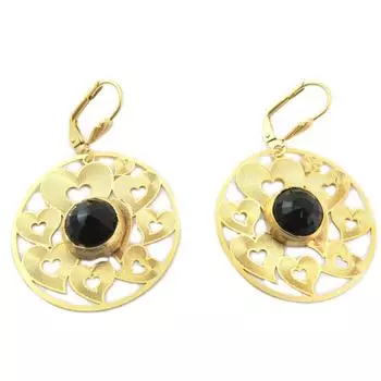 Сокровища Лилии [P6912] - Шпалы ручной работы Cleopatra Черное золото (сердце) - 30 мм