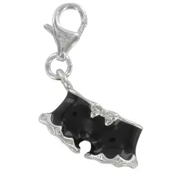 Сокровища Лилии [Q4895] - Серебряная подвеска Short (с родиевым покрытием) - 15x6 мм