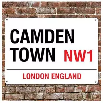 Сокровища лилии [Q5118] - Жестяная табличка в стиле ретро Camden Town - 20x15 см