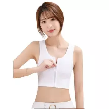 Сокрушительная грудь Pan Chest Half Short Bust Spo Correction Adjustment Front Zipper [Brightrust] Рубашка, Сокрушительная, Длина, Бюстгальтер, Косплей, Мужская одежда,