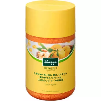 Соль для ванн Kneipp Yuzu & Ginger 850 г, высокоэффективный порошок, высокоэффективный. Положите один пакетик соли для ванн в воду для ванны. (около 200 л) и хорошо размешайте до д