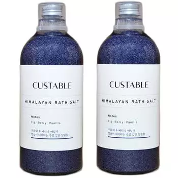 Соль для ванны Custable Perfume Bath Salt, фиолетовая, 2 шт., 1,1 кг