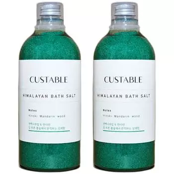 Соль для ванны Custable Perfume Bath Salt, зеленая, 2 шт., 1,1 кг