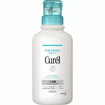 Соль для ванны KAO Curel, основная часть 420 мл (Квази-наркотик) Body Care Curel Откройте крышку и нажмите на бутылочку, чтобы выпустить жидкость до линии, указанной стрелкой на с
