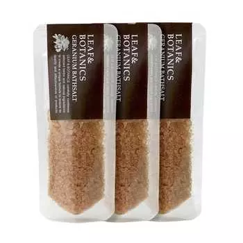 Соль для ванны Leaf & Botanics с геранью, набор из 3 шт.