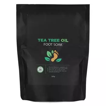 Соль для замачивания ног с маслом чайного дерева, устраняющая авитаминоз, увлажняющая, отшелушивающая, для кожи ног, 7,05 унций