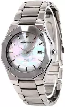 Вольфрамовый календарь на солнечной батарее 1P с бриллиантами, серебро [Mauro Gerardi] MJ032-4