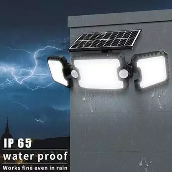 Solar 305 LED Lights with Double Motion Sensor Outdoor 3 Modes Wireless Super Waterproof Spot Security Flood Lights