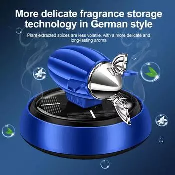 Solar car air freshener car long-lasting fragrance, car interior decoration Center Console Car Perfume Spaceship Decoration синий
