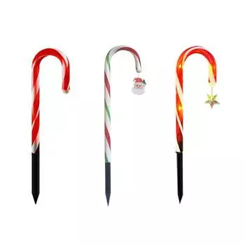 Solar Christmas Lights Candy Cane Lights Courtyard Outdoor Waterproof Led Garden Holiday Decoration Lawn Light Christmas yard decoration 1-to-5-Basic