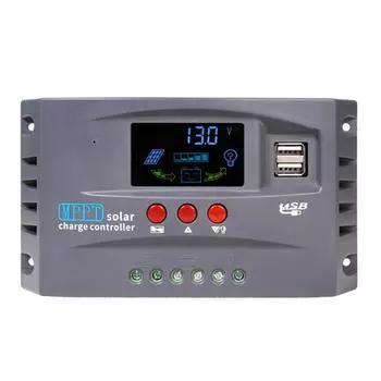 Солнечный контроллер 12Volt24Volt автоматическая идентификация солнечное зарядное устройство ЖК-дисплей солнечный регулятор 30A