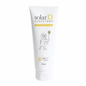 [solar d sunscreen 100ml lion] sunscreen spf50+ pa++++ for babies, children, face and body waterproof vitamin d