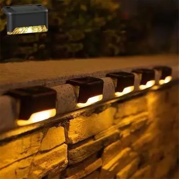Solar Deck Lights 4 PacK Outdoor Step Lights Led Solar Lamp for Railing Stairs Step Fence Yard Patio and Pathway 1pc