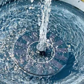 Solar Fountain with 6 Nozzles 1W/1.4W/2.5W Suitable for Gardens Bird Baths Ponds Swimming Pools Outdoor and Backyard Aquariums