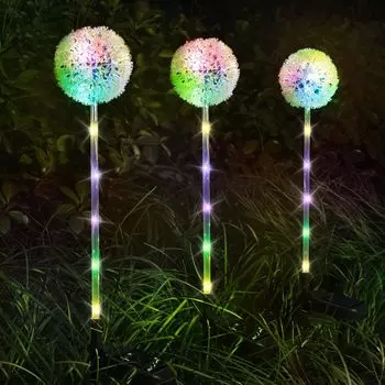 Solar Garden Light Outdoor Solar Dandelion Garden Light With Colored LED Light Garden Decoration Outdoor Solar Flower Light 1011 1pcs