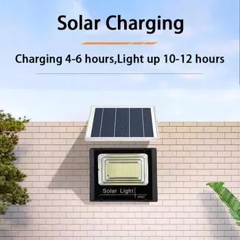Solar Led Light t Outdoor Waterproof Wall Lamp Floodlight Remote Control for Courtyard Porch Garage