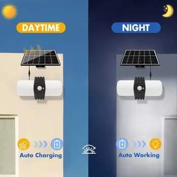 Solar Motion Sensor Light Solar Outdoor Lights Waterproof Flood Lights LED With 3 Lighting Modes Solar Lamp for Garden Garage White