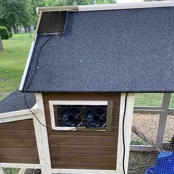 Solar Panel Powered Fan Silicon Plastic 10W 12V 2A Outdoor Portable for Chicken House Greenhouse RV Car Solar Panel Fan Kit