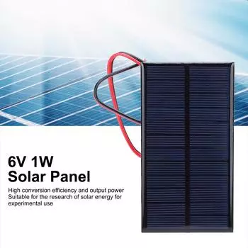 Solar Panel Solar Panel DC 6V 1W Solar Panel Cell Power Module Polycrystalline Silicon Solar Panel with 30cm Cable