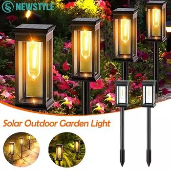 Solar Pathway Lights Solar Tungsten Lawn Light Outdoor Bright Solar Path Landscape Lights Waterproof Powered Walkway Driveway 2pcs